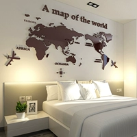 Трехмерная карта на стену для гостиной, акриловое украшение, настенная наклейка для спальни, в 3d формате