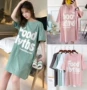 Phụ nữ mang thai áo mùa hè cotton ngắn tay t-shirt Hàn Quốc phiên bản 2018 mới đoạn dài lỏng phụ nữ mang thai ăn mặc triều mẹ yếm bầu đẹp