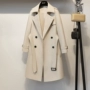[Clears] 妃子 2018 mùa thu thời trang mới England slim slim trung dài coat trench coat 1587QC áo khoác cho phụ nữ cao tuổi