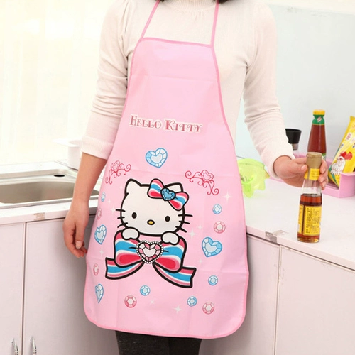 Hello kitty, модный милый фартук, кухня без рукавов, водонепроницаемый нагрудник, комбинезон, в корейском стиле