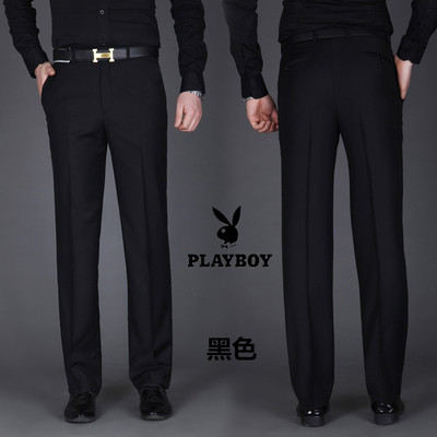 Playboy quần nam mùa hè người đàn ông mới của quần dài kinh doanh miễn phí ủi phù hợp với quần trung niên lỏng phù hợp với quần
