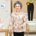 Người cao niên trong tay áo phù hợp với nữ 60-70-80 tuổi mỏng t- shirt cũ quần áo của phụ nữ mùa hè váy bà nạp áo sơ mi Phụ nữ cao cấp