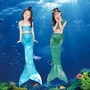 Quần áo bơi cho bé gái Nàng tiên cá Công chúa Nàng tiên cá Đầm bơi Cô gái đi biển Chia bikini - Đồ bơi trẻ em bộ đồ bơi nàng tiên cá