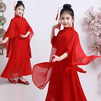 Trang phục trẻ em, phụ nữ cổ tích, gạc, cô gái chảy, trẻ lớn, piano, guzheng, biểu diễn múa, biểu diễn, phong cách Trung Quốc - Trang phục quần áo trẻ con