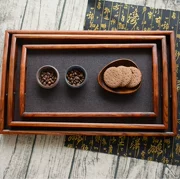 Nhật bản retro hình chữ nhật lớn khay gỗ rắn bằng gỗ không trượt khay khay trà tấm gỗ bộ đồ ăn bằng gỗ tấm