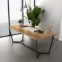 [叁 舍] Bàn gỗ sồi công nghiệp bàn trà gió công nghiệp đơn giản hiện đại bàn thư pháp bàn mới D6 - Bàn mẫu bàn học đẹp nhất