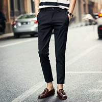 Mùa thu của nam giới thường quần chặt chẽ Hàn Quốc phiên bản của bàn chân quần Slim loại nhỏ phù hợp với quần nhà tạo mẫu tóc quần triều nam quần quần dài nam