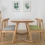 Bàn ăn gỗ nguyên khối hình chữ nhật Bàn ăn và ghế Bắc Âu kết hợp căn hộ nhỏ nhà hiện đại tối giản màu gỗ óc chó Nhật Bản - Bàn bàn học thông minh dergo
