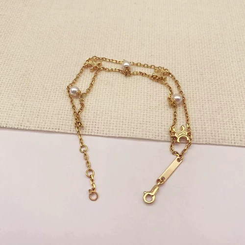 Аксессуар, ожерелье из жемчуга, золотой ретро браслет, цепочка до ключиц, европейский стиль, французский стиль