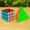 Ma thuật miền văn hóa khối kim tự tháp hình tam giác xiên màu trơn màu rắn ma thuật vuông đồ chơi trẻ em thông minh - Đồ chơi IQ