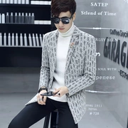 2017 người đàn ông mới của len coat trong phần dài của mùa thu và mùa đông Nizi Hàn Quốc phiên bản của người đàn ông áo len của Nizi áo gió