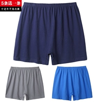 Của nam giới Trung niên Đồ lót Dad Cotton Boxer Ông già Loose XL béo Boxer Cotton quần sịp lưới