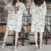 Sản phẩm dành cho bà bầu mùa hè 2019 New Tide Mom Cotton Top Long Hàn Quốc Phụ nữ mang thai Áo thun ngắn tay mùa hè Váy ngắn tay - Áo thai sản Áo thai sản