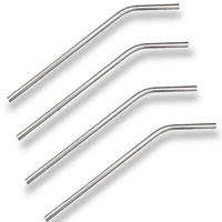 Трубочка из нержавеющей стали, 4 шт