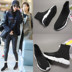Vớ đàn hồi giày nữ Hàn Quốc phiên bản ulzzang tăng dày người đàn ông và phụ nữ cao để giúp paris thể thao đôi giày thường Giày cao gót