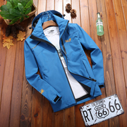Áo Khoác ngoài trời của Phụ Nữ Triều thương hiệu Men của Windproof Jacket Mùa Xuân và Mùa Thu Mỏng lớp Duy Nhất không thấm nước Hàn Quốc phiên bản của đi bộ đường dài quần áo