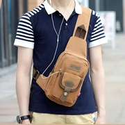 Túi đeo vai nam mùa hè nam mới túi ngực Phiên bản Hàn Quốc của túi Messenger túi vải ngoài trời cưỡi ba ​​lô nhỏ nam