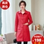 2019 thu đông mới Áo khoác da nữ Hained Slim phiên bản Hàn Quốc của đoạn văn dài áo choàng hoang dã giản dị - Quần áo da áo da nhung tuyết