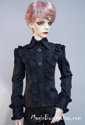 taobao agent Doll, black clothing, jacket, long sleeve, scale 1:3, scale 1:4