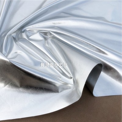 taobao agent Double-sided silver glossy coated reflective film Two-sided silver-plated waterproof soft mirror designer clothing fabric fabric