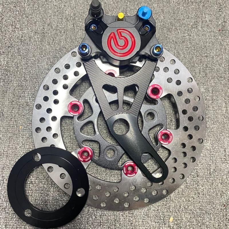 One Set In BlackCalf N1s Chinese version brembo  Little crab Calipers suit Electric motorcycle Guizai U Electric vehicle refit Disc brake parts