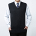 Mùa xuân và mùa thu trung niên của nam giới cashmere vest vest V-Cổ áo len đan áo len kinh doanh bình thường daddy Dệt kim Vest