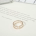 Nhẫn màu vàng nữ phiên bản Hàn Quốc của vòng mở titan thép thực phẩm nhẫn vàng hồng nhẫn nhẫn ngón tay nhỏ đuôi thiết lập trang trí Nhẫn