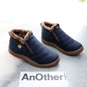 Giày cotton nam mùa đông Cao để giúp ấm và nhung tuyết ủng Không thấm nước cỡ lớn Giày cotton nhẹ đôi giày cotton