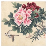 Tô Châu thêu DIY kit mới bắt đầu nhà văn Li Xiaoming hoa hoa mẫu đơn đỏ và sơn trang trí thêu tay DIY phi-stitch - Bộ dụng cụ thêu
