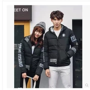 2017 mới vài bông áo khoác nữ Hàn Quốc phiên bản của phần ngắn ánh sáng dày xuống áo khoác bông nam giới và phụ nữ thanh niên áo khoác kích thước lớn mùa đông