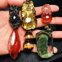 Vòng tay pha lê tự nhiên nữ tóc pha lê ma mặt dây chuyền vòng tourmaline garnet wenwan vòng cổ bắn trực tiếp - Nhẫn nhẫn cặp vàng 18k