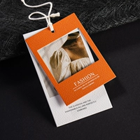 Пользовательский логотип Женская тег одежды на заказ специальной бумажной этикетки