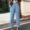 Giản dị quần nữ đầu mùa thu phụ nữ mới của Hàn Quốc phiên bản của đàn hồi cao eo rửa jeans quần chân rộng quần thẳng chín quần quần jean nữ