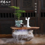Sáng tạo phong cách Trung Quốc đài phun nước Feng Shui lucky phòng khách văn phòng tạo độ ẩm nhà mềm trang trí thủ công đồ trang trí