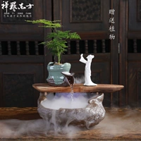 Sáng tạo phong cách Trung Quốc đài phun nước Feng Shui lucky phòng khách văn phòng tạo độ ẩm nhà mềm trang trí thủ công đồ trang trí phụ kiện trang trí nội thất