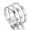 Nhẫn bạc nam 925 Nhật Bản và Hàn Quốc cá tính đơn giản ba vòng tròn mịn có thể điều chỉnh cặp nhẫn chỉ số ngón tay đuôi nhẫn nữ