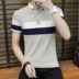 Nam ngắn tay áo thun mùa hè ve áo bông xu hướng trên quần áo thanh niên Hàn Quốc phiên bản của người đàn ông tự canh tác cổ áo polo Polo