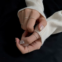 Дизайнерское с кованным узором кольцо, японские и корейские, серебро 925 пробы, простой и элегантный дизайн