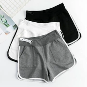 Bà bầu mùa hè quần short mùa hè quần legging eo thấp ba điểm quần mùa hè mỏng phần chống sáng an toàn quần lót - Phụ nữ mang thai quần / quần bụng