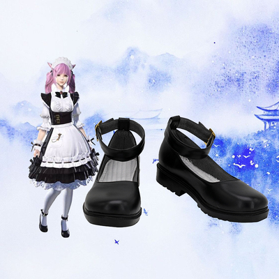 taobao agent A401 FF14 Final Fantasy 14 Maid April COS Shoes COSPLAY shoes