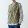 Áo công cụ retro của Nhật Bản áo gió quân đội nhiều túi nam thanh niên Ami 咔叽 áo vest thương hiệu - Dệt kim Vest áo vest nam