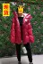 Nữ xuống phần giữa chiều dài cotton coat 2017 mùa đông mặc Châu Âu trạm loose đứng cổ áo màu tím tươi chống mùa bánh mì áo khoác áo phao burberry nữ chính hãng Bông
