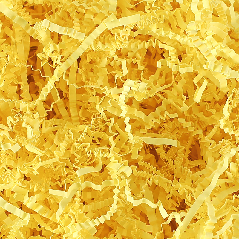 Light Yellow Pleated SilkGift box ornament ceremony Item box Lafite Fillings Shredded paper Silk strip Crumbs Wadding originality Bedding grass decorate Material Science