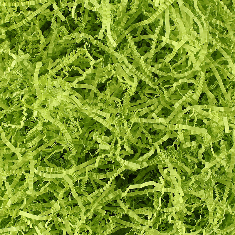Fluorescent Green Pleated Paper FilamentGift box ornament ceremony Item box Lafite Fillings Shredded paper Silk strip Crumbs Wadding originality Bedding grass decorate Material Science