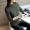 Áo len xuân hè 2018 set đồ mới của phụ nữ lỏng lẻo phiên bản Hàn Quốc của đoạn ngắn hoang dã giản dị mặc áo sơ mi đan tay dài đan