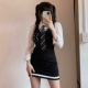 MLD23154 Black Vest Skirt не содержит рубашек