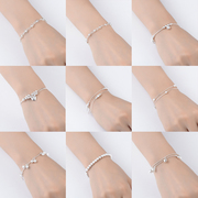 925 bạc mạ vòng đeo tay nữ sinh viên Hàn Quốc cá tính đơn giản ngọt ngào vài vòng tay Hàn Quốc đồ trang sức nhỏ trang sức phụ kiện