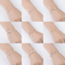 925 bạc mạ vòng đeo tay nữ sinh viên Hàn Quốc cá tính đơn giản ngọt ngào vài vòng tay Hàn Quốc đồ trang sức nhỏ trang sức phụ kiện Vòng đeo tay Clasp