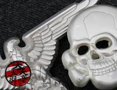 Декорации и Реквизиты для кино 羽亭推荐德老鹰骷髅帽徽金属大檐帽纪念收藏wwhs制服装备s普鲁士