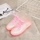 Одиночная обувь · прозрачная половина розового цвета
